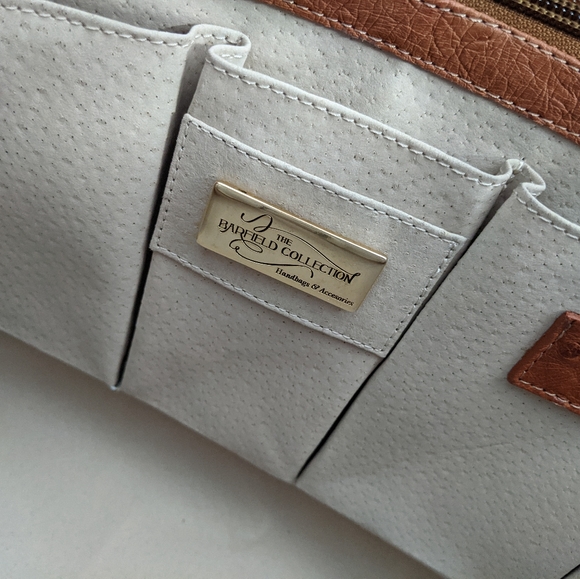 Barfield Collection Tan Ostrich Leather Tote - Picture 3 of 10